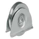 RUOTE PER CANCELLI CON SUPPORTO LATERALE GOLA V 2 CUSCINETTI