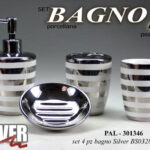 Set Bagno 4 Pezzi in Porcellana