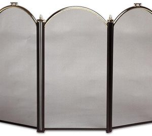 Parascintille in Ottone Nero Opaco a Tre Ante