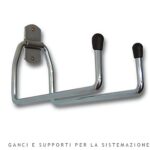 Gancio Doppio Portattrezzi Acciaio Zincato