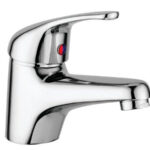 Rubinetto miscelatore per lavabo bagno.