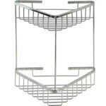 PORTAOGGETTI PER BAGNO IN ACCIAIO INOX DOPPIO