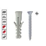 Tasselli Plastica con Vite 100 Pz.