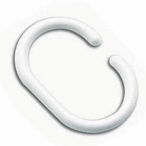 Anelli in Plastica per Tende Doccia  12 Pz.