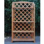 SCAFFALE IN LEGNO GRIGLIATO