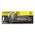 Serie 9 chiavi esagonali punta sferica colorate Mundial 353