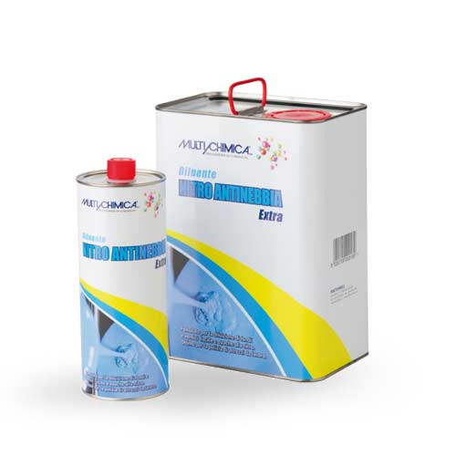 DILUENTE-NITRO-ANTINEBBIA-EXTRA-1-1 Diluente Nitro Antinebbia Extra Multichimica per fondi e finiture nitro, nitrosintetiche e sintetiche, esente da clorurati, ideale per diluizione e pulizia pennelli e aerografi