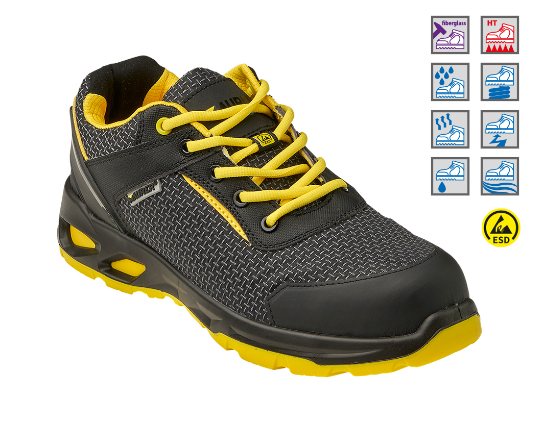 MOD_16990_900024_AmerinaBassa_cat Scarpe antinfortunistiche basse Maurer Amerina ESD S3L con tomaia idrorepellente, puntale in fibra di vetro e lamina antiperforazione HT