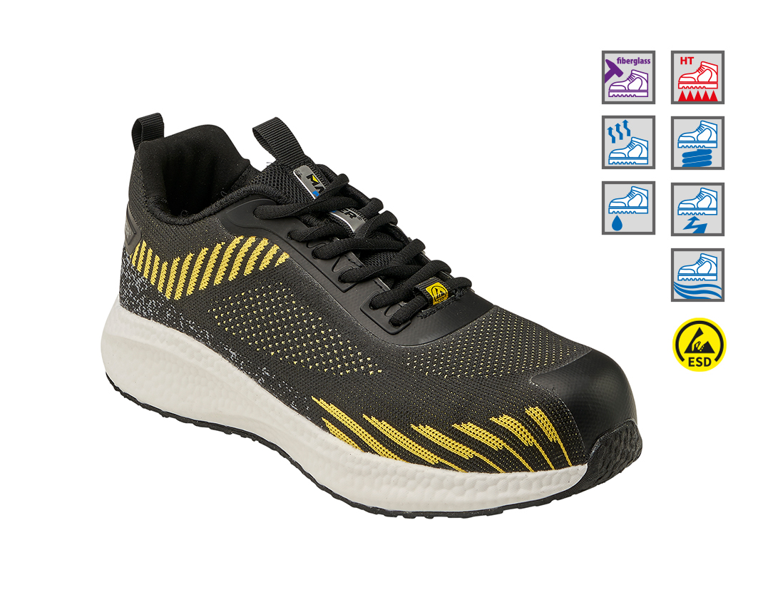 MOD_16994_900015_Lusitania_cat Scarpe antinfortunistiche basse Maurer Lusitania ESD S1PS con tomaia fly-knit, puntale in fibra di vetro e suola EVA e gomma